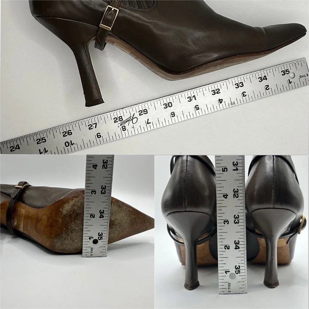 Chanel | Brown Leather Ankle Boots | 36.5 EU